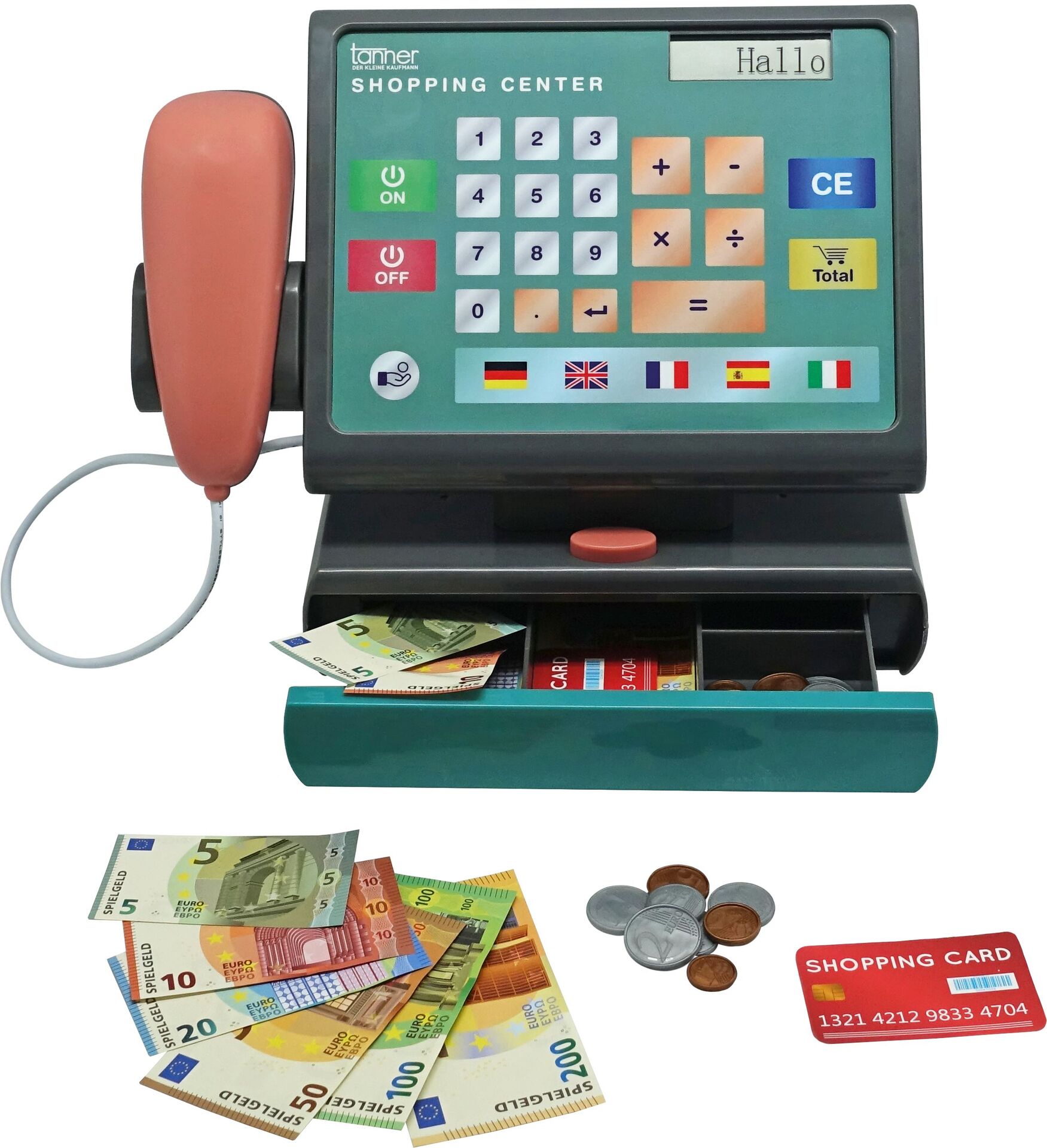 Moderne Spielkasse Scannerkasse mit Scanfunktion und Sprachfunktion - Tanner 1040.4