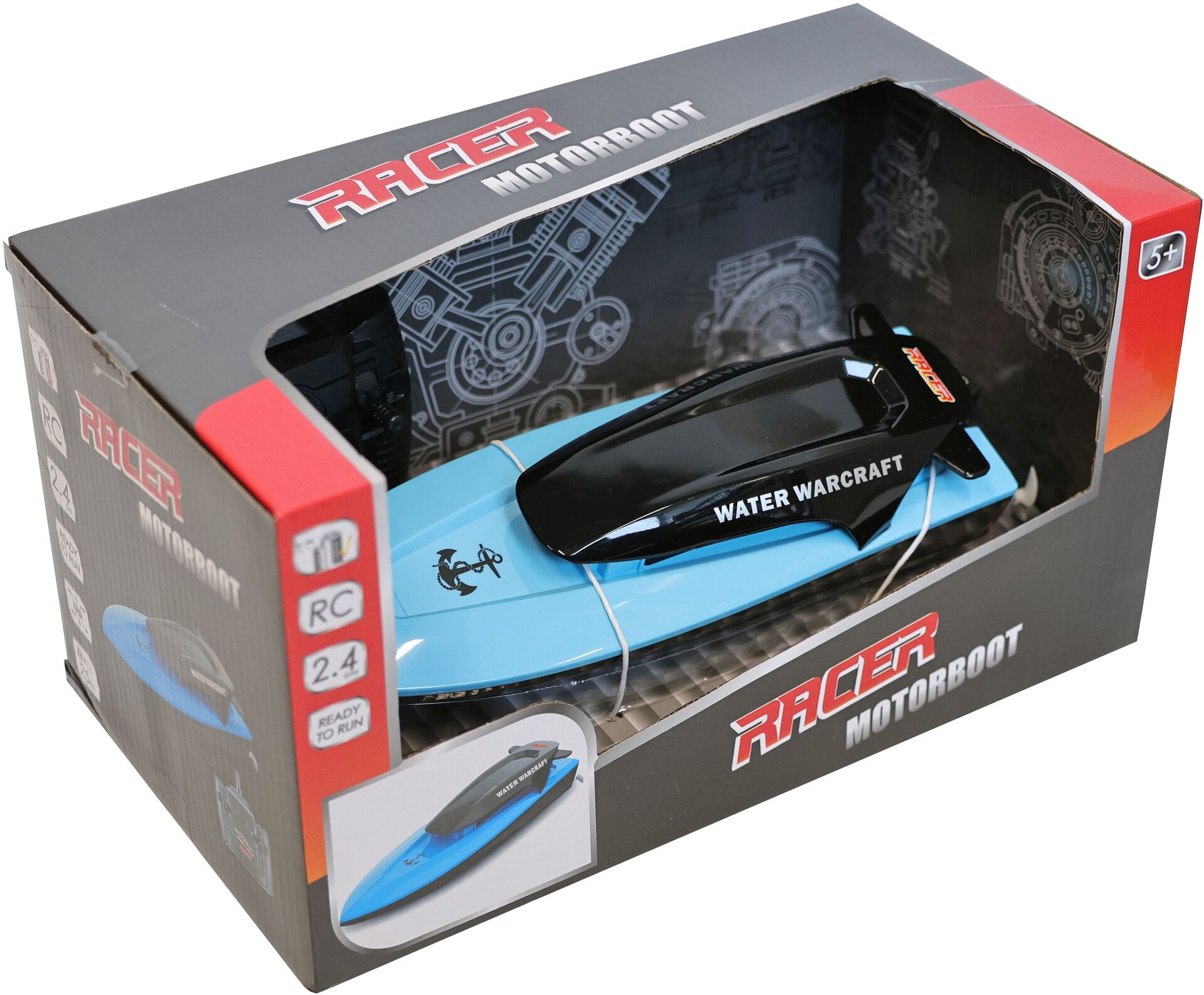 RC Boot Racer Motorboot Speedboot Speedboat 2.4Ghz 10 km/h 29 cm – Bild 2