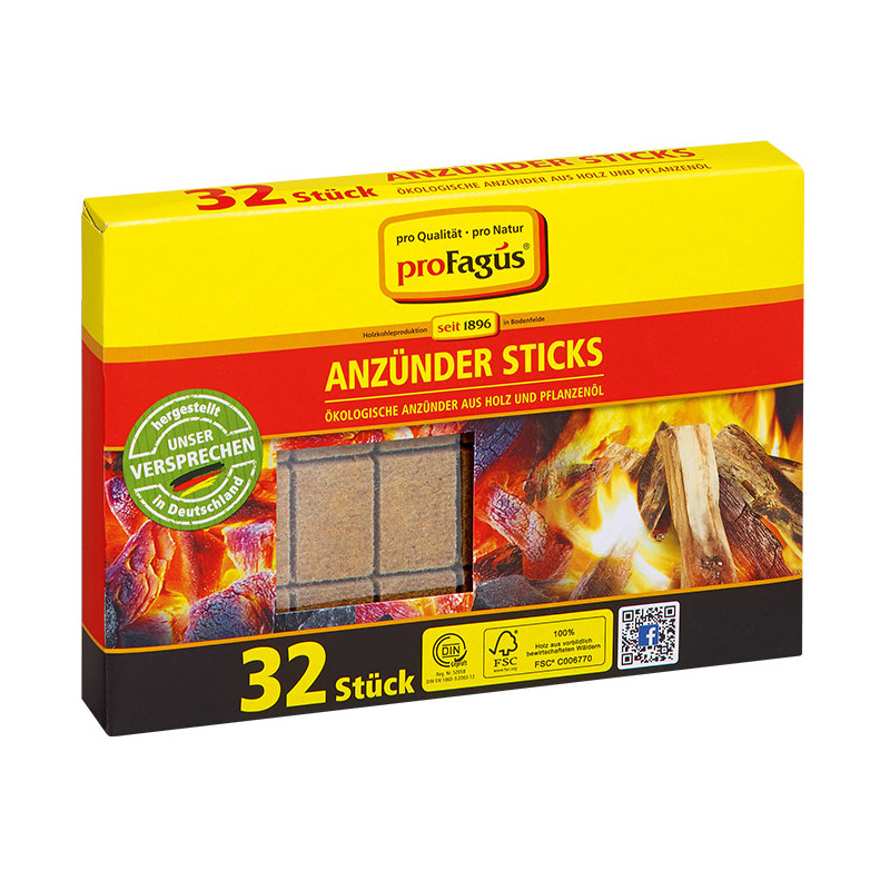 ANZÜNDWÜRFEL 768 Würfel XXL Paket (24 x 32Stück) Öko Anzünder - proFagus – Bild 3