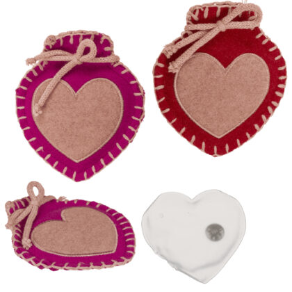 Herz Taschenwärmer mit Filzbezug wiederverwendbarer Handwärmer