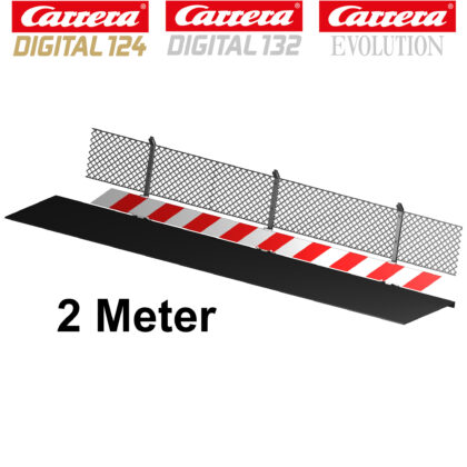 Leitplanke mit Schutzzaun Fangzaun 2 Meter Carrera Evolution Digital 132 / 124 - Carrera 20021142