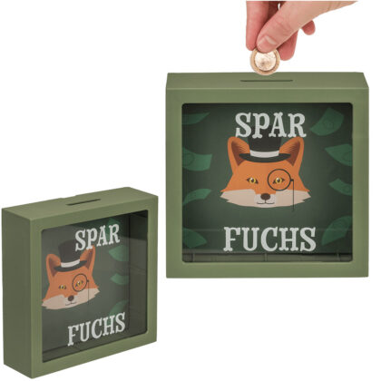 Spardose Sparfuchs Kinderspardose 15 x 15 cm