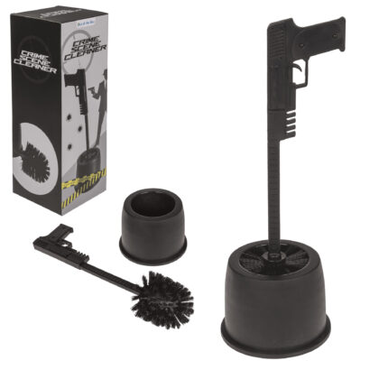 Toilettenbürste mit Pistolengriff Crime Scene Cleaner WC-Bürste schwarz