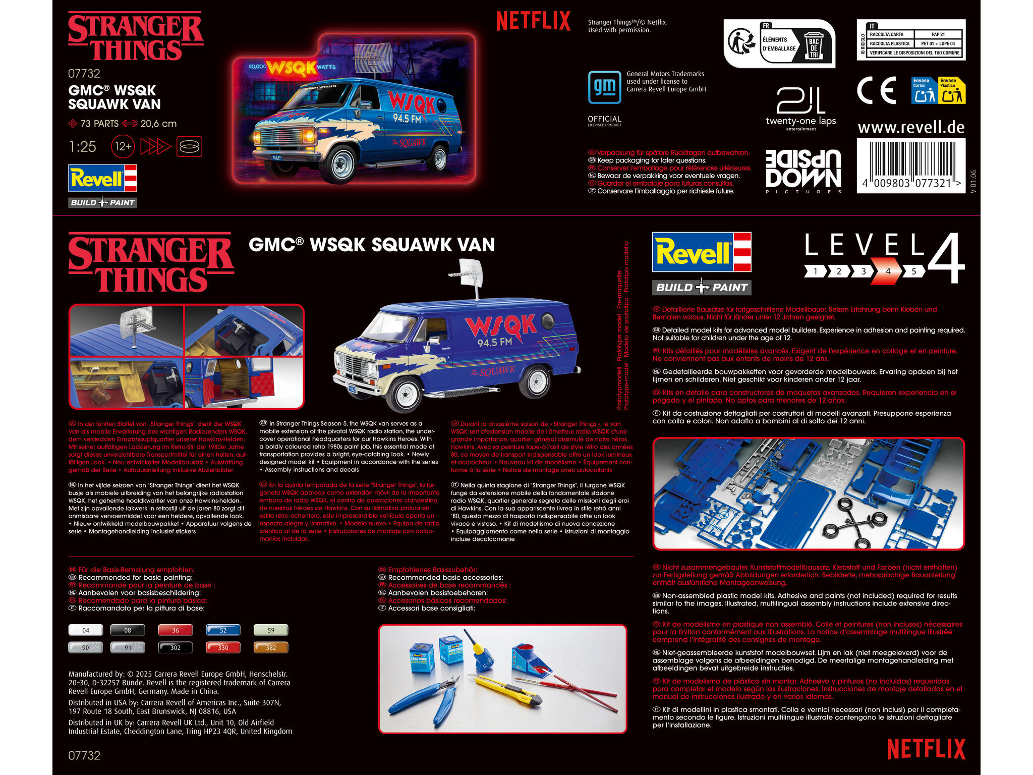 GMC® WSQK Squawk Van "Stranger Things" 1:24 / 1:25 Modellbausatz - Revell 07732 – Bild 7