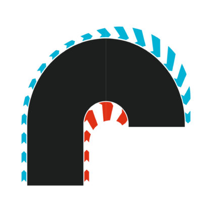Hairpin Curve 180° L/R Haarnadelkurve Streckenerweiterung- Carrera Hybrid 50052005