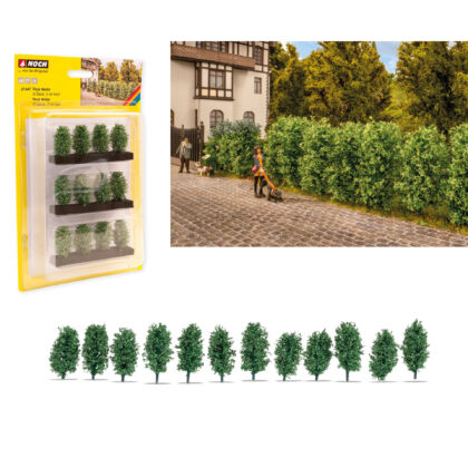 Modellhecke Thuja-Hecke Lebensbaumhecke 12 Stück a 3 cm - Noch 21547