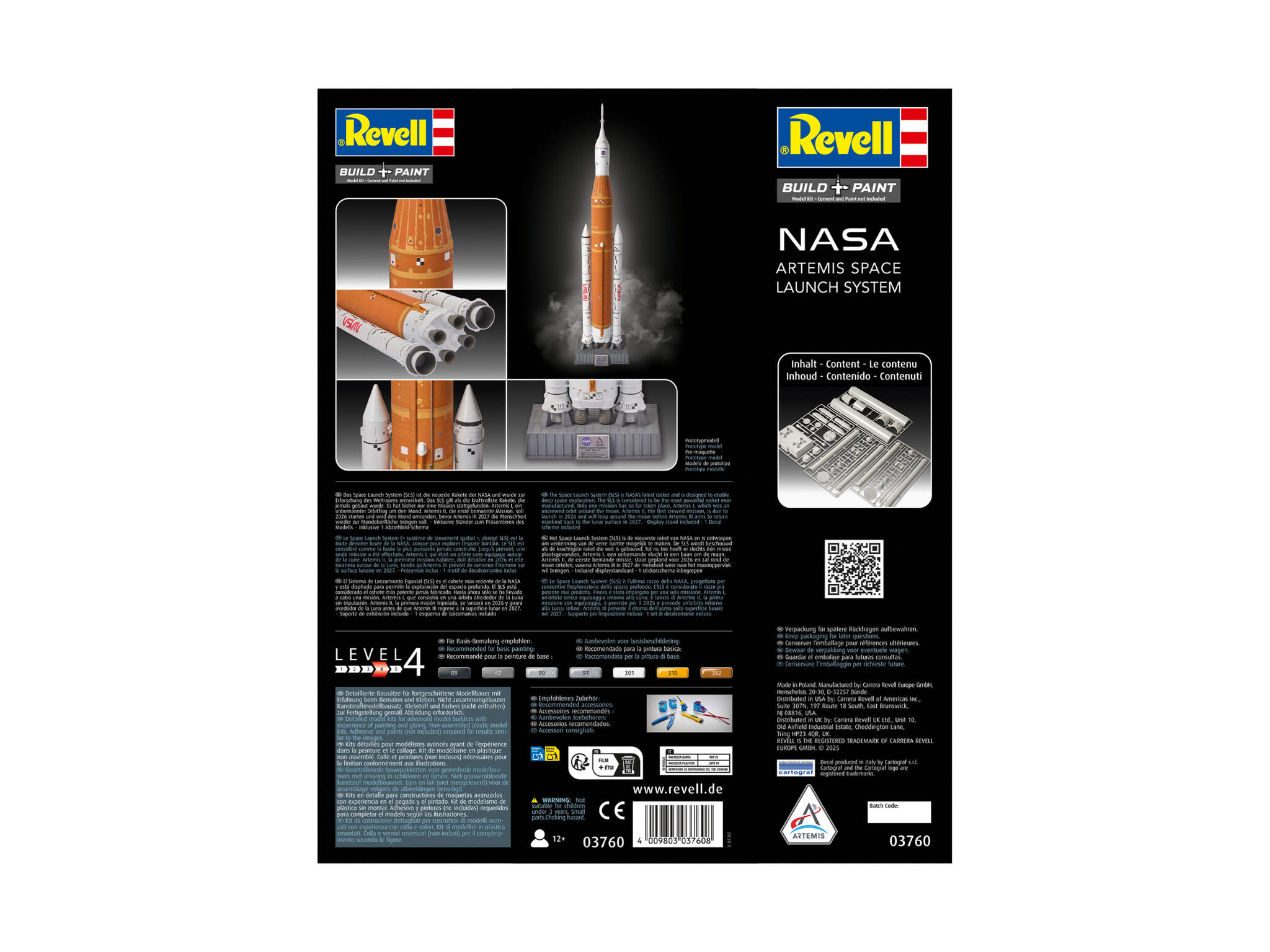 NASA Artemis Space Launch System (SLS) Weltraumrakete 1:144 71,2 cm - Revell 03760 – Bild 9
