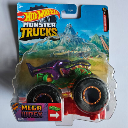 Hot Wheels Monster Trucks 1:64 MEGA WREX 67/75 Comic Book Crashers 03/05 - Mattel FYJ44 - HCP70