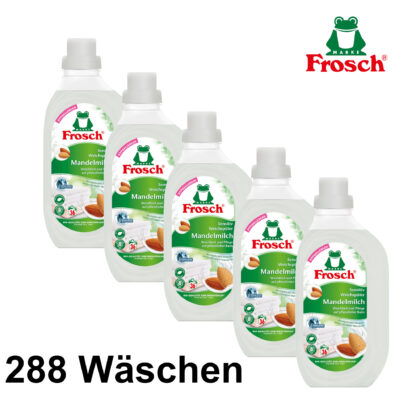 Frosch Weichspüler Sensitiv Mandelmilch Hypoallergen & Vegan 8 x 0,9L 288 Wäschen