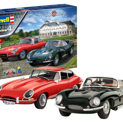 Geschenkset Jaguar 100th Anniversary  D-Type Rennwagen & E-Type 1:24 2 Bausätze - Revell 05667