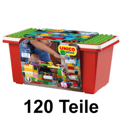 Unico Plus Box 120 Teile kompatibel mit allen Kleinkind Klemmbausteine - Unico Plus 8502-0001