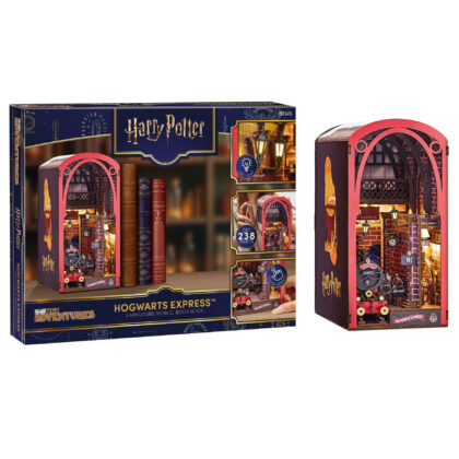 Tiny Adventures - Harry Potter "Hogwarts Express" Book Nook Miniaturwelt LED Beleuchtung Holzbausatz 247 Teile - Revell 00545