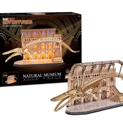 Tiny Adventures Natural Museum Blue Whale Blauwal Holzbausatz 222 Teile 60 cm - Revell 00620