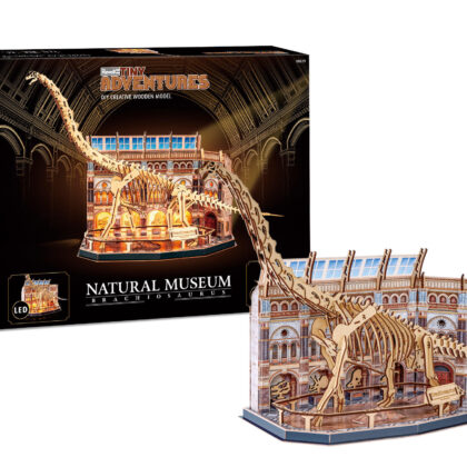 Tiny Adventures Natural Museum Brachiosaurus Skelett Holzbausatz 216 Teile - Revell 00619