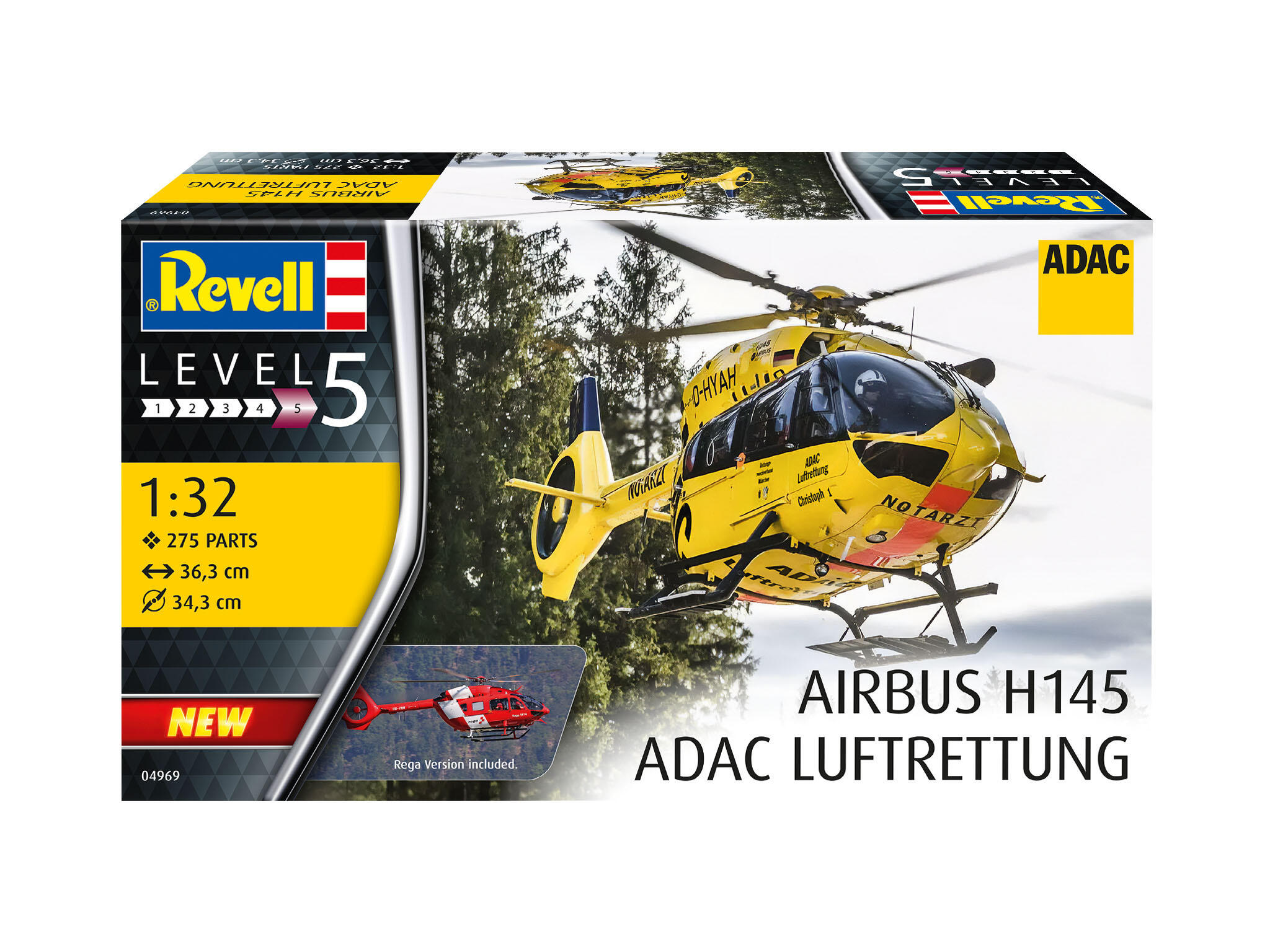 Airbus Helikopter H145 Rettungshubschrauber ADAC / REGA Hubschrauber 1:32 - Revell 04969 – Bild 7