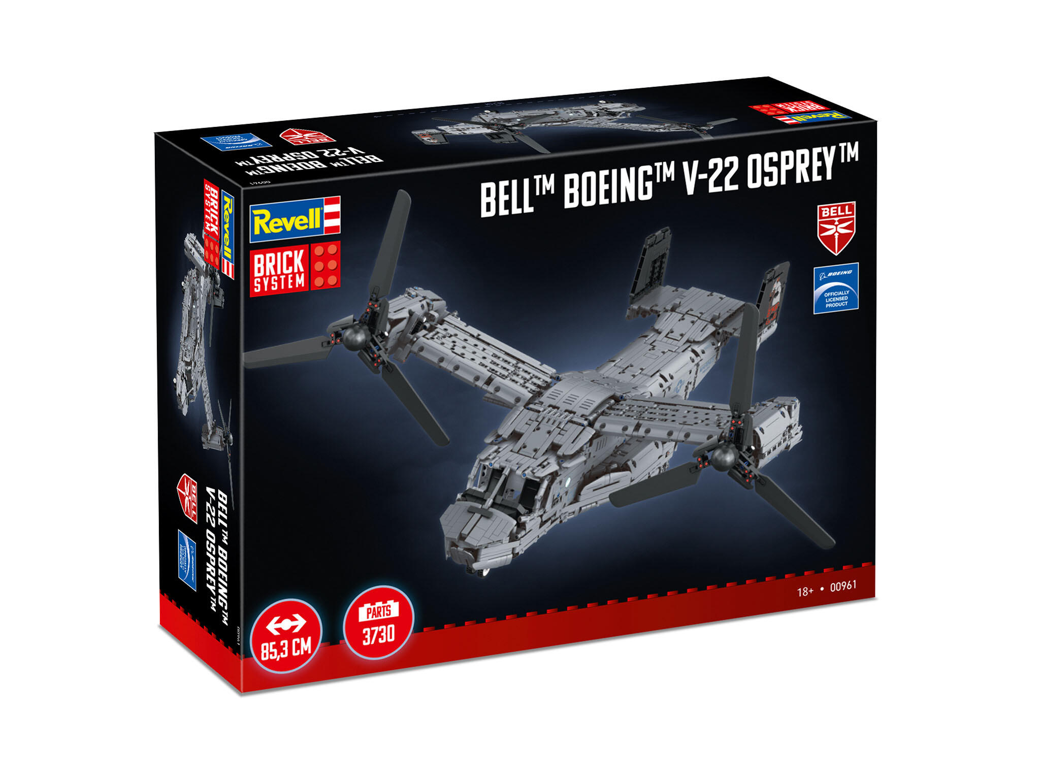 Bell Boeing V-22 Osprey Brick System 1:25 Flugzeug Klemmbausteine 3730 Teile 85,3 cm - Revell 00961 – Bild 5