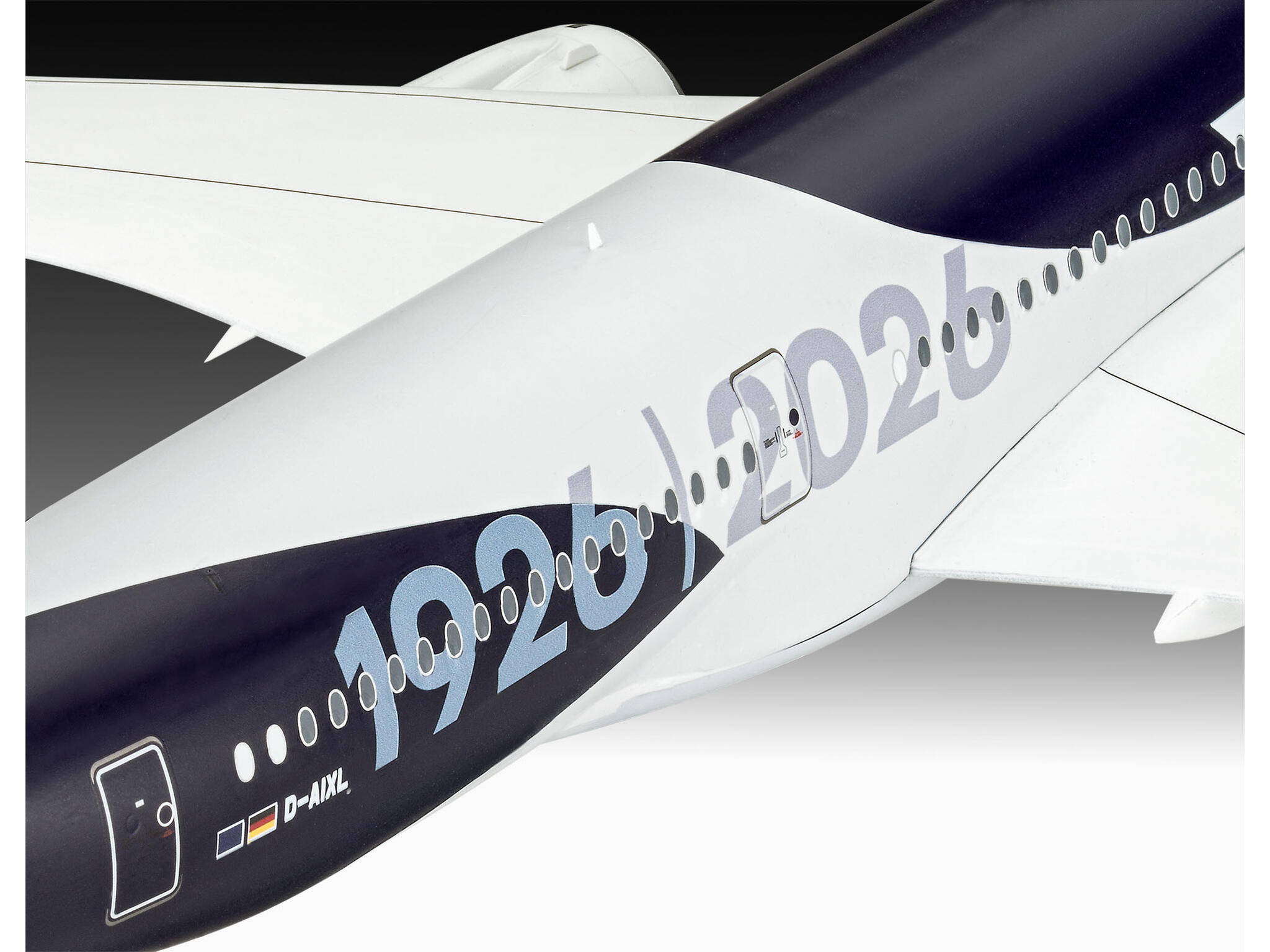 Airbus A350-900 Lufthansa 100years 1:144 Bausatz inkl. Farbe & Kleber - Revell 05612 – Bild 5