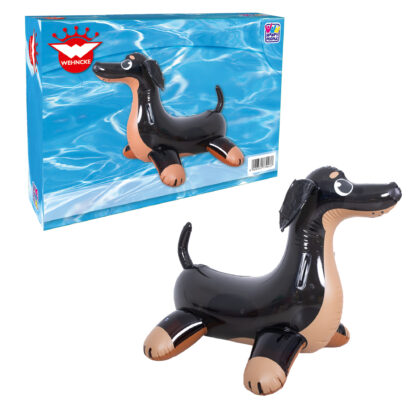 Aufblasbares Schwimmtier Aufsitztier Dackel 107 cm XXL - Happy People 77472