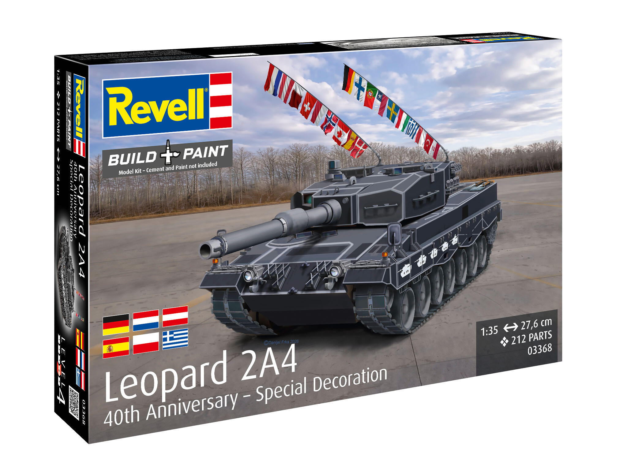 Panzer Leopard 2A4 - Special Decoration 40th anniversay Bausatz 1:35 - Revell 03368 – Bild 2