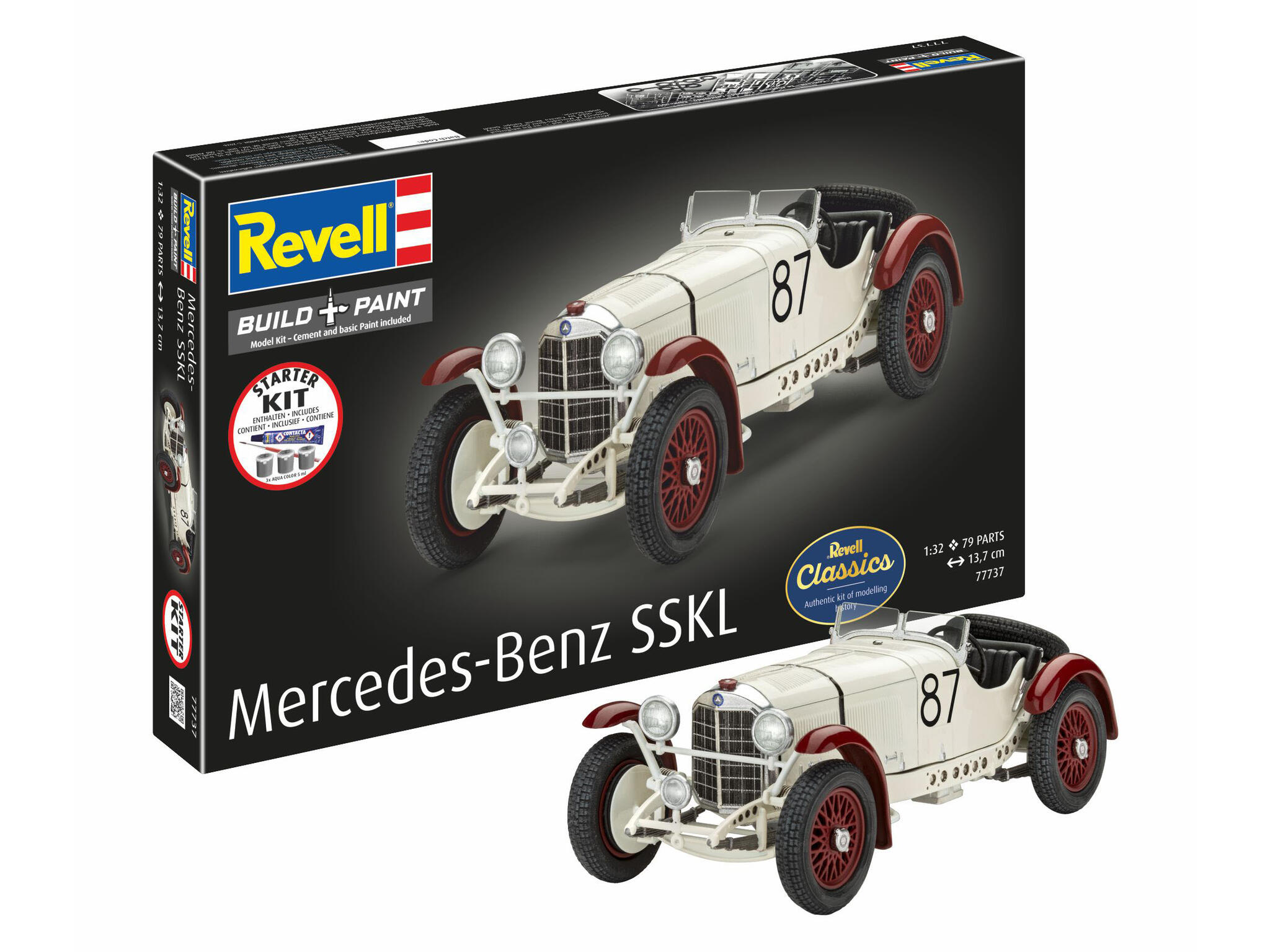 Starter Kit Mercedes-Benz SSKL S- Reihe 1:32 inkl. Farbe & Kleber - Revell 77737