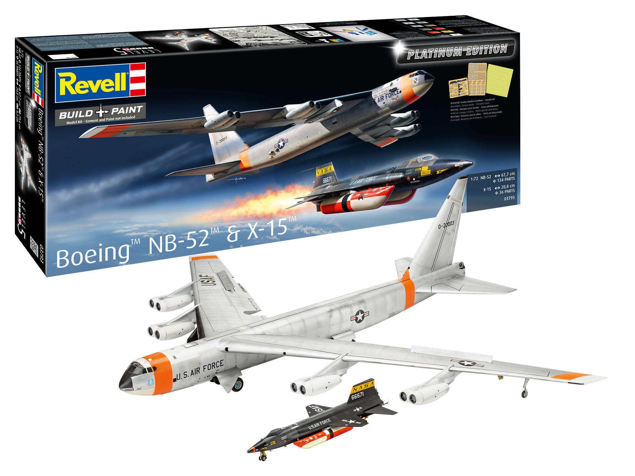 Boeing NB-52 & X-15 "Platinum Edition" Limited Edition 1:72 Bausatz - Revell 03793