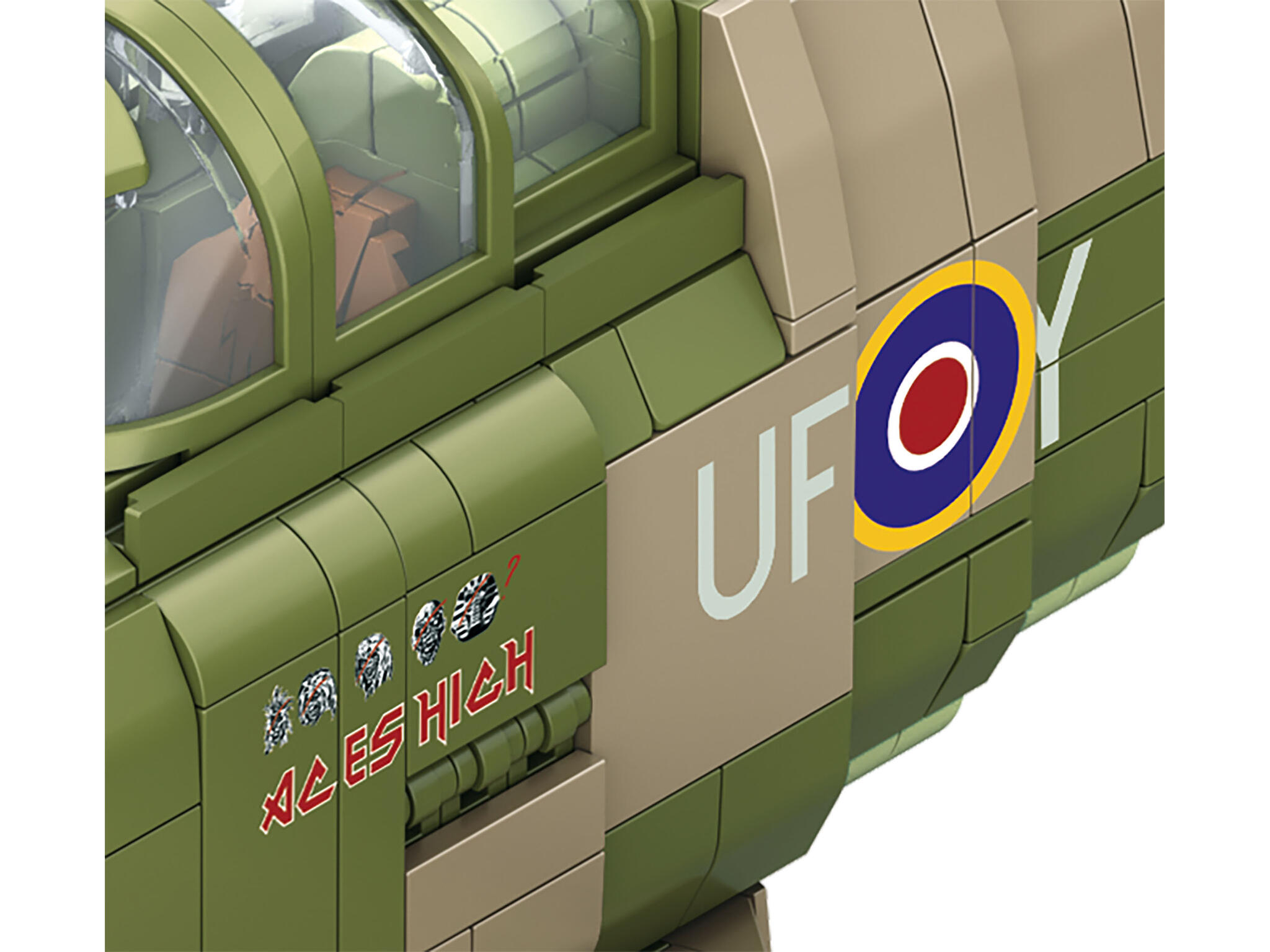 Iron Maiden Spitfire MK.II Aces High Brick System 1:18 Flugzeug Klemmbausteine 2815 Teile 62 cm - Revell 00962 – Bild 8