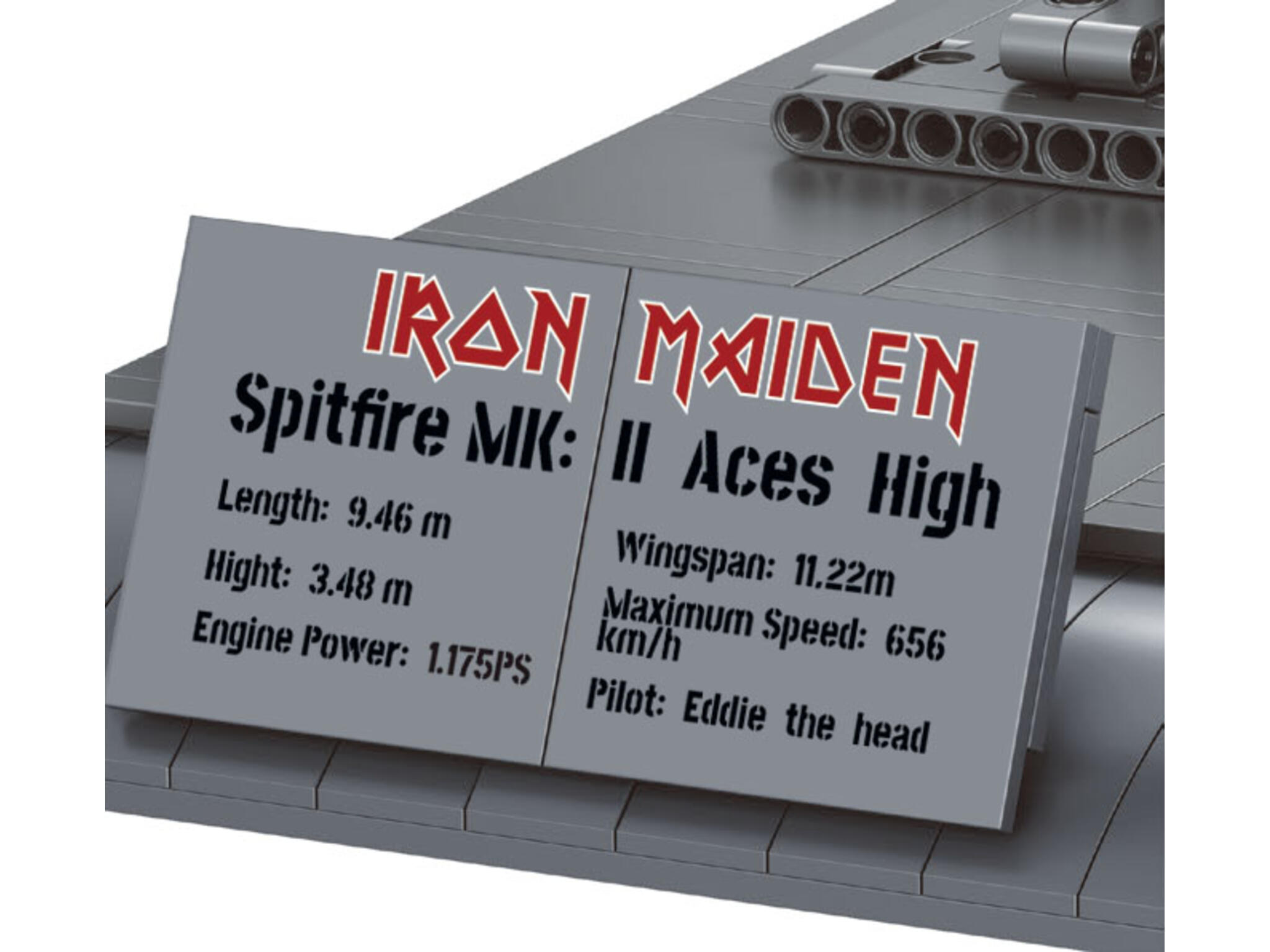 Iron Maiden Spitfire MK.II Aces High Brick System 1:18 Flugzeug Klemmbausteine 2815 Teile 62 cm - Revell 00962 – Bild 11