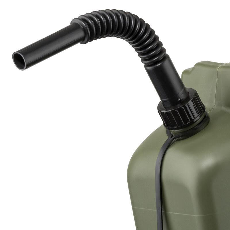 Kunststoff Kraftstoffkanister Retro-Metalloptik 20 L Militär Optik Oliv - Hünnersdorff Profi UN-Zulassung – Bild 3