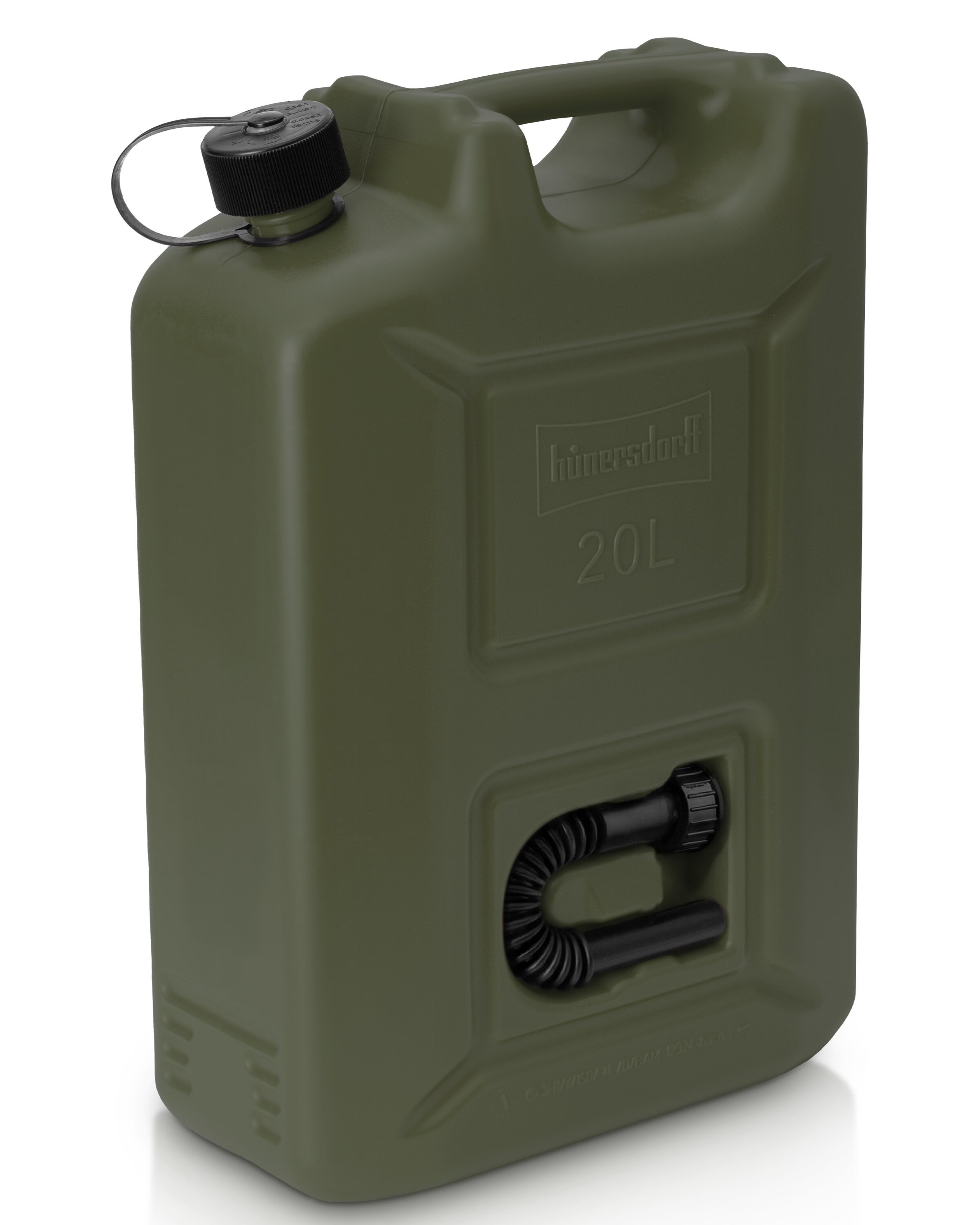 Kunststoff Kraftstoffkanister Retro-Metalloptik 20 L Militär Optik Oliv - Hünnersdorff Profi UN-Zulassung – Bild 2
