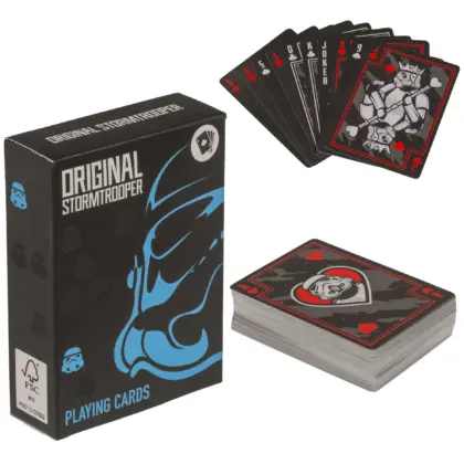 Original Stormtrooper Pokerkarten Spielkarten Schwarz 54 Blatt ( 52 Spielkarten + 2 Joker )