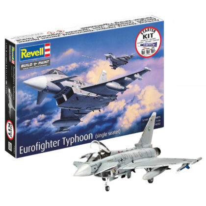 Starter Kit Eurofighter Typhoon 1:144 Modellbausatz inkl. Kleber & Farbe - Revell 74282