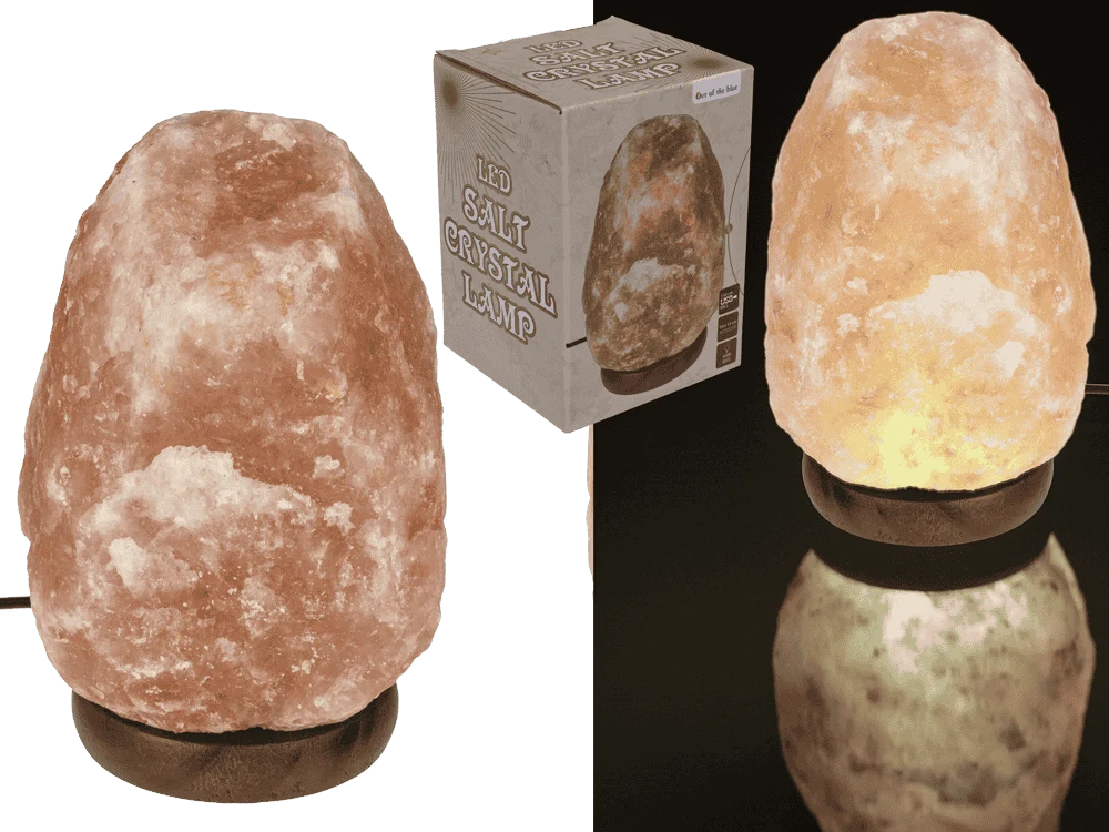 Echter Salzkristall beleuchtet Salzkristall-Lampe, warmweiß, 10 x 13 cm, inkl. USB Kabel – Bild 6