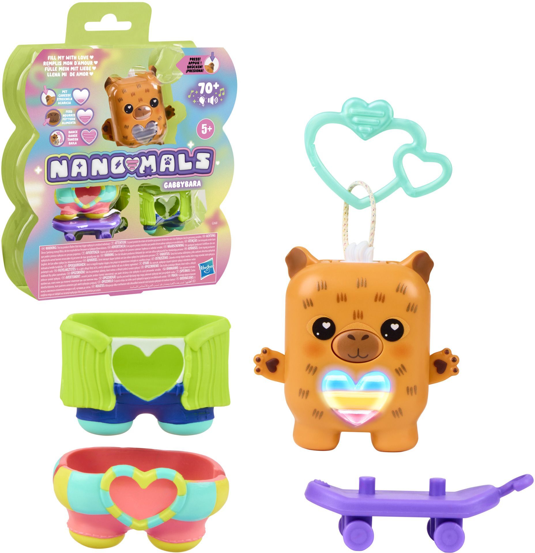 Nano-Mals Elektronische Fidget-Tierchen Gabbybara das Capybara - Hasbro G2668EU4