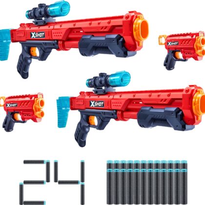 XSHOT Blaster Excel Combo Pack 2x Hawk-Eye 2x Micro inkl. 24 Schuss Munition