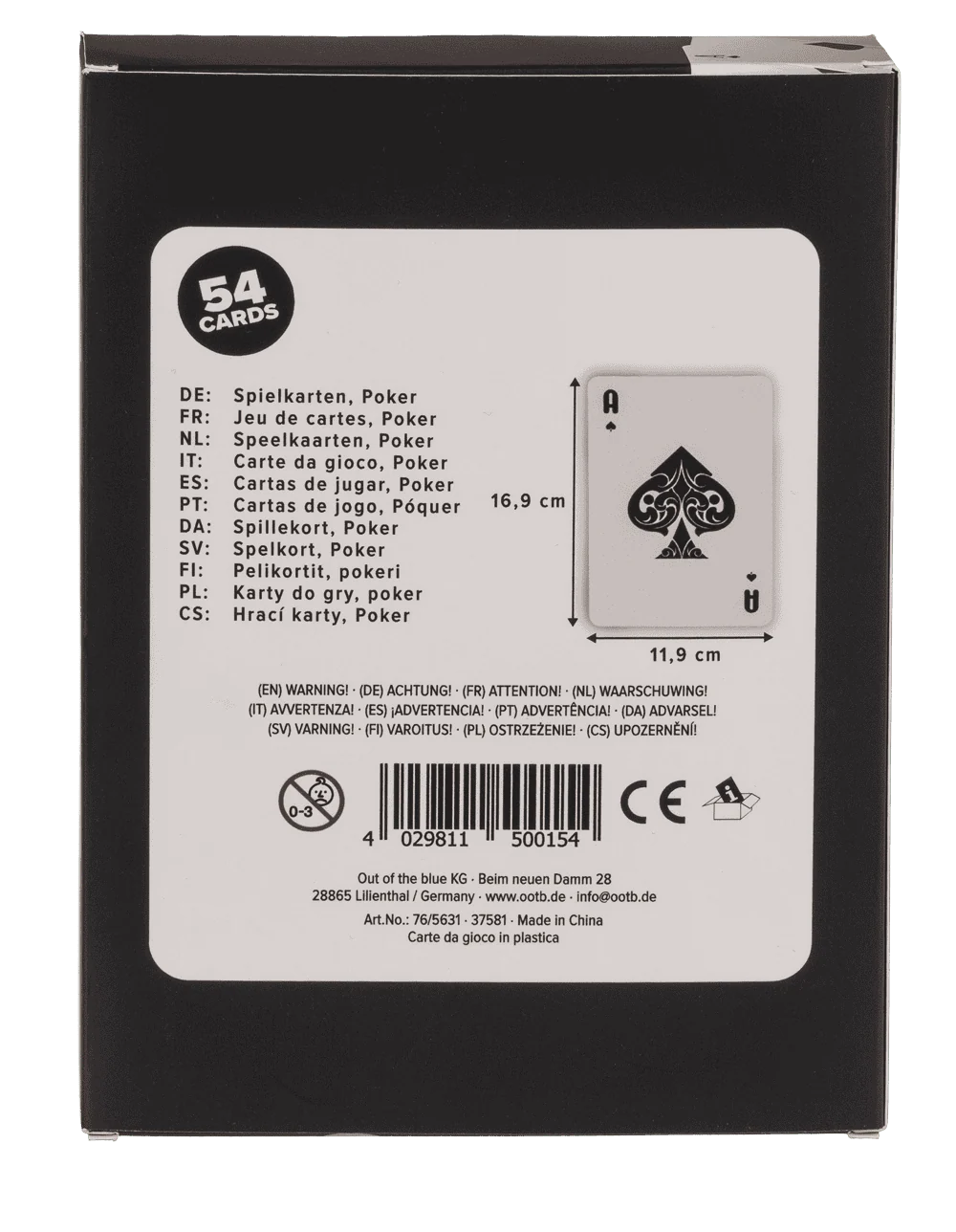 XXL Spielkarten ca.12 x 17 cm 54 Karten Jumbo Pokerkarten Pokerblatt – Bild 10