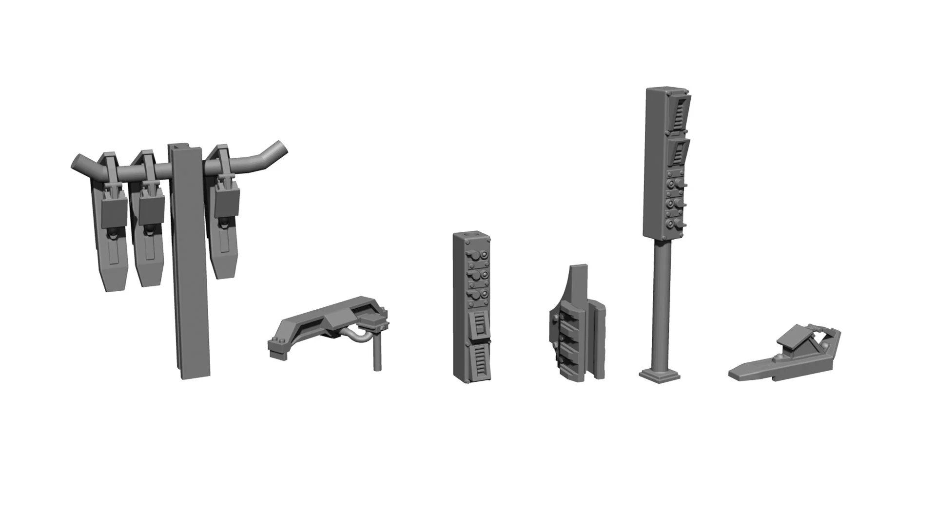 3D-Kit “Am Gleis” unbemalt 48 teilig 3D Druck H0 1:87 - Noch 16405 – Bild 3