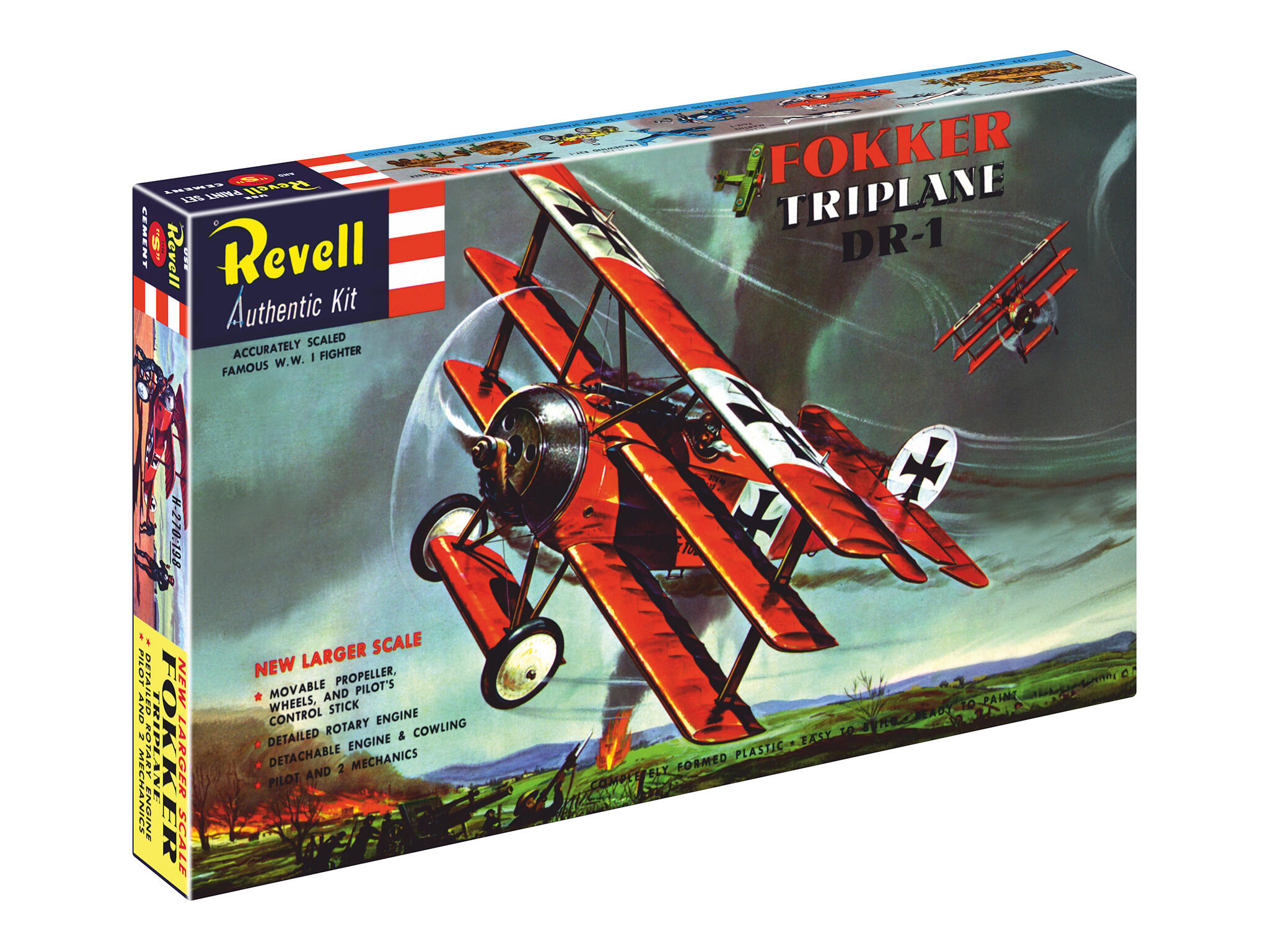 Fokker Triplane DR.1 - 75 Years Plastic Modelling Revell Retro Bausatz 1:28 - Revell 03762 – Bild 6