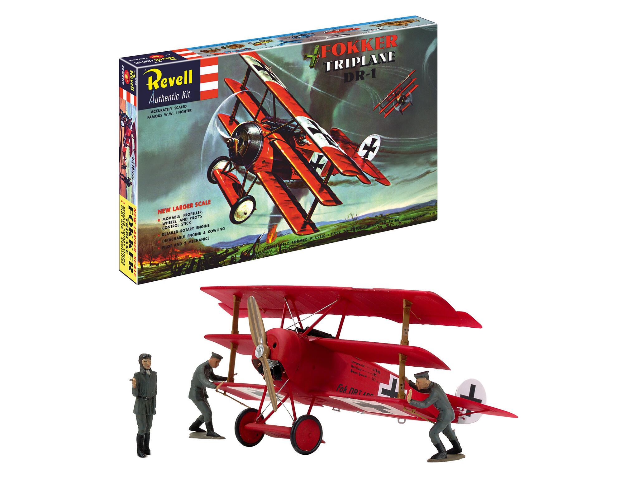 Fokker Triplane DR.1 - 75 Years Plastic Modelling Revell Retro Bausatz 1:28 - Revell 03762