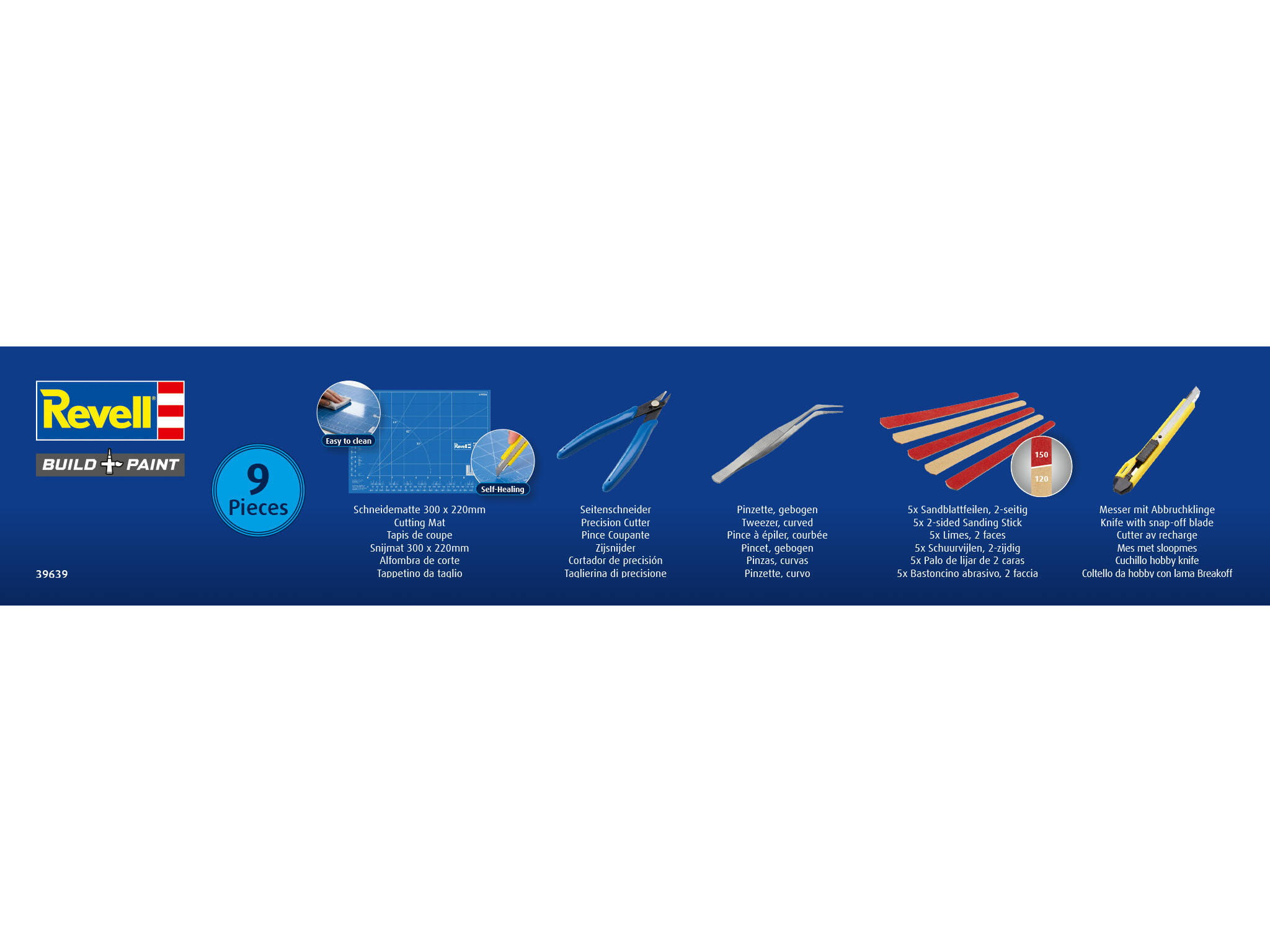 Hobby Tool Kit Basic Set 9-teilig Basiswerkzeug Bastelwerkzeuge für Plastikmodelle - Revell 39639 – Bild 4