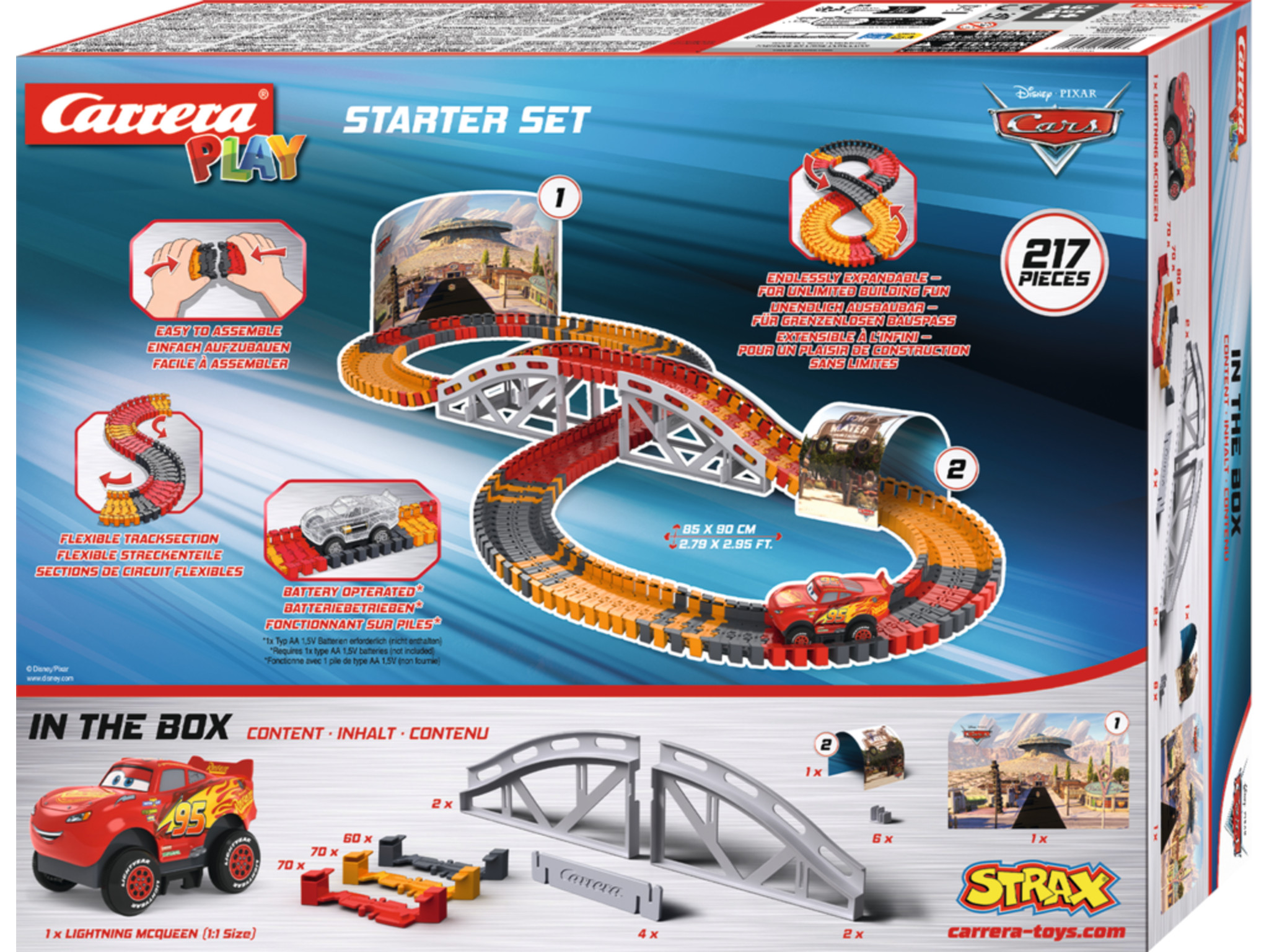 Strax Starter Set Disney Pixar Cars 217 Teile - Carrera 16161000 – Bild 3