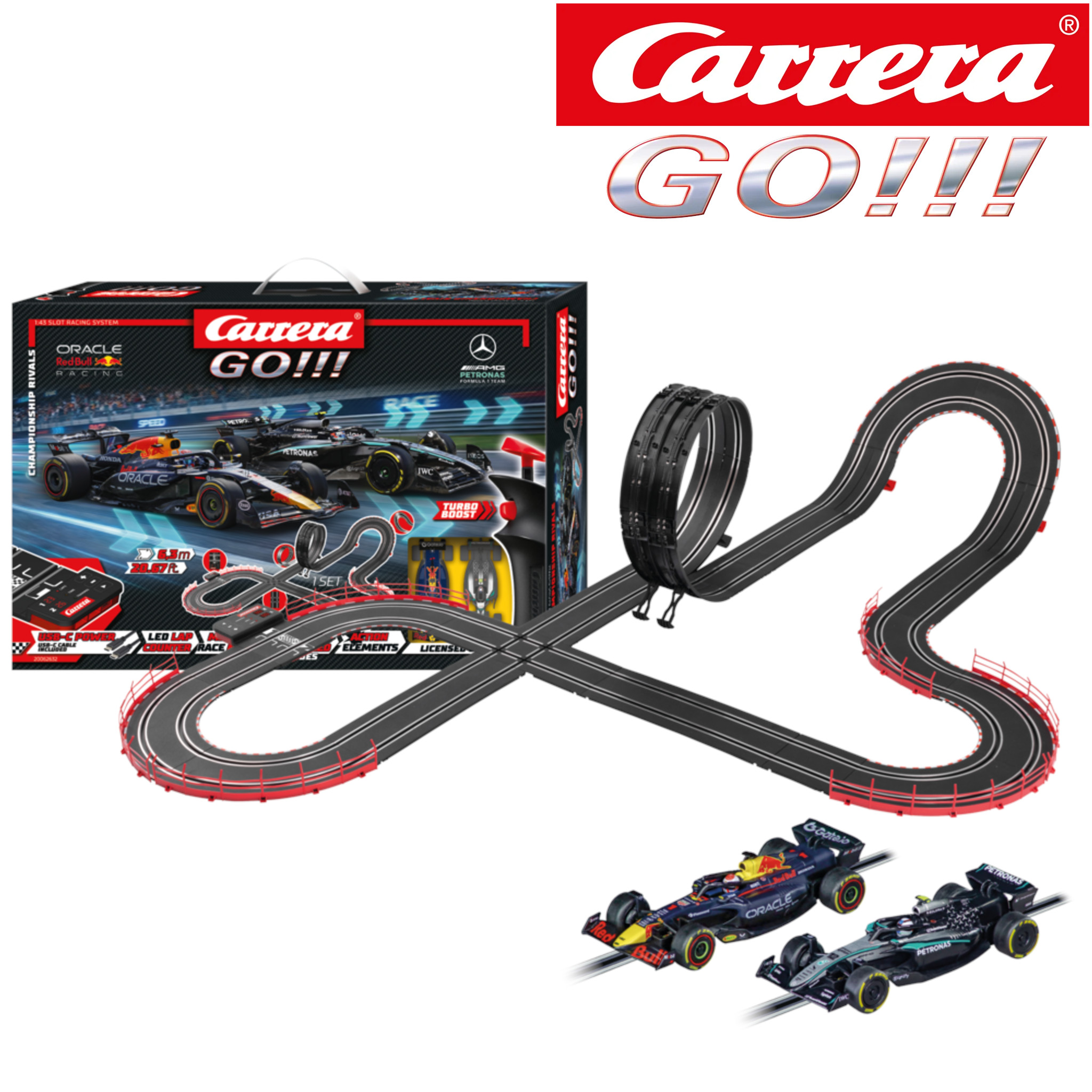 Carrera Go!!! Starter Set Championship Rivals 6,3m Looping Formel 1 - Carrera Go!!! 20062632