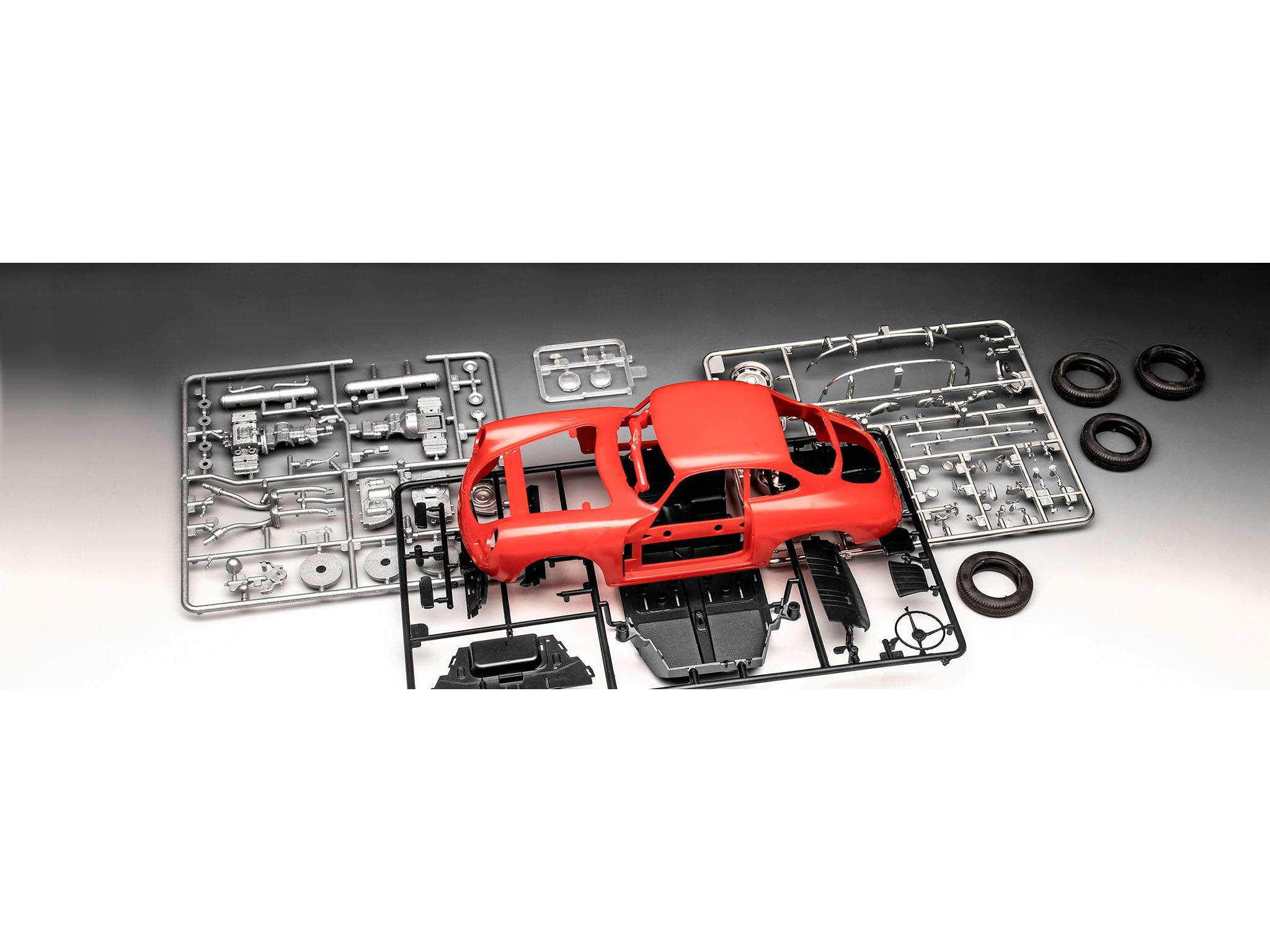 Porsche 356B Coupé 1:16 Modellbausatz click System ohne Kleben - Revell 07679 – Bild 8