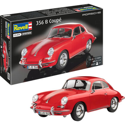 Porsche 356B Coupé 1:16 Modellbausatz click System ohne Kleben - Revell 07679